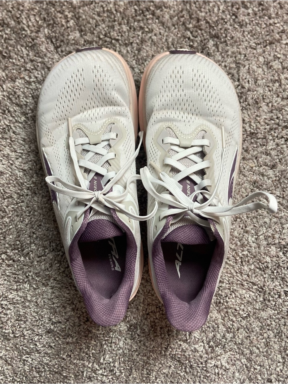 Altra Torin 8 white & purple running shoes